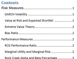 Advanced Statistics in Rock Creek Analysis